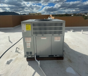 A commercial rooftop air handler.